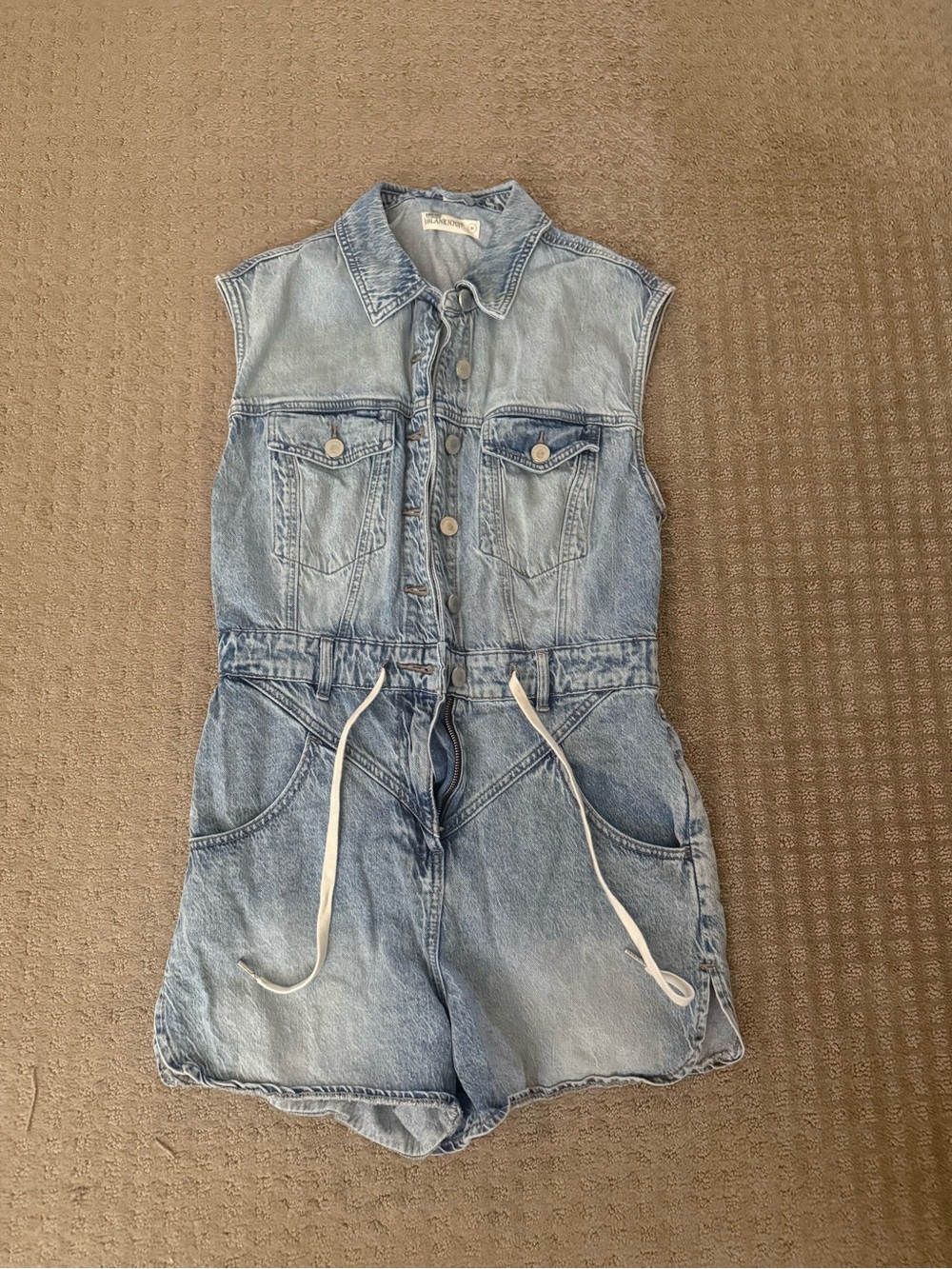 Blank NYCLight Blue Denim Sleeveless Romper